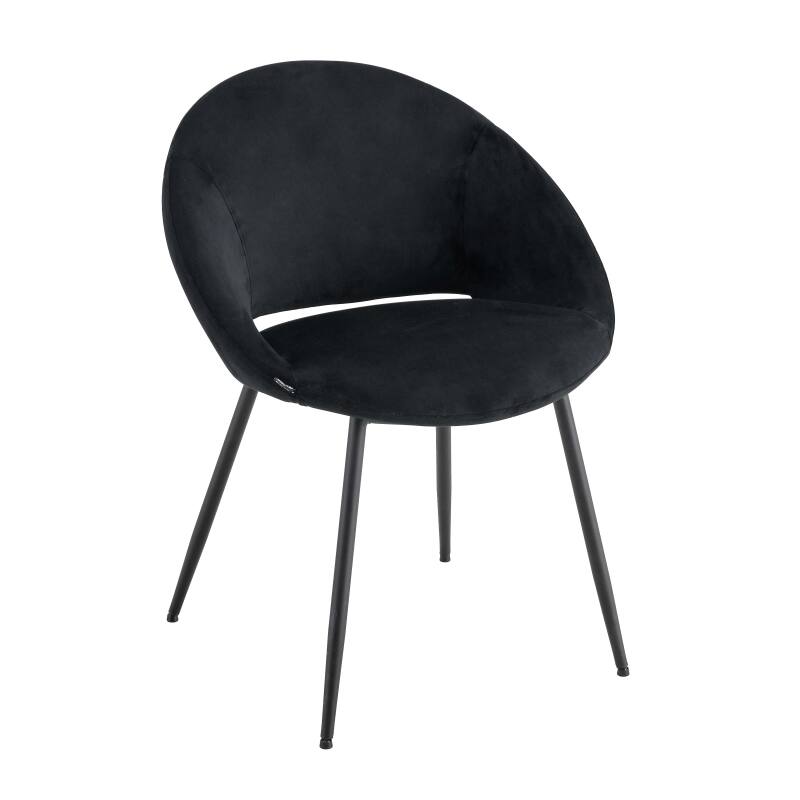 Lot de 2 chaises en acier et velours