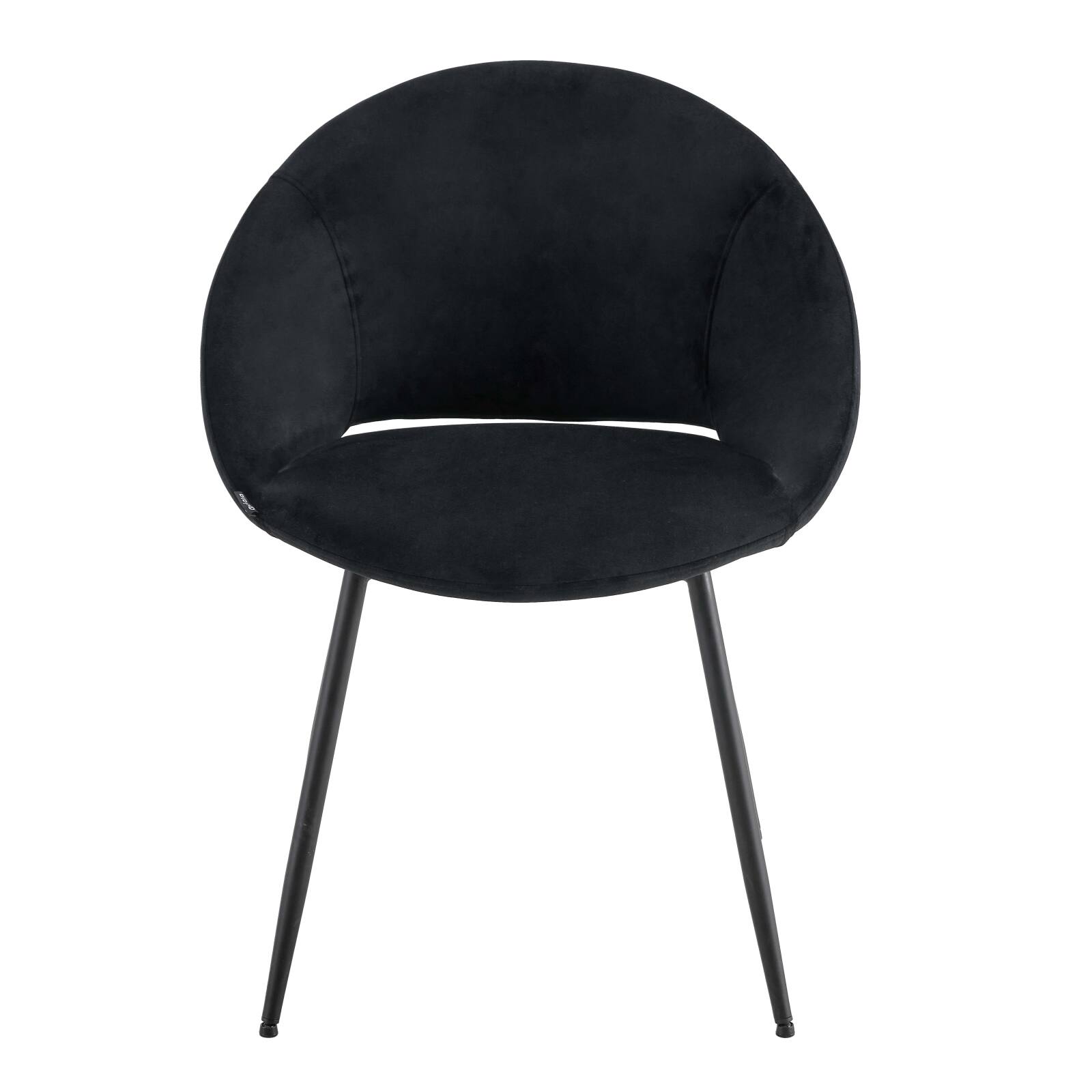 Lot de 2 chaises en acier et velours