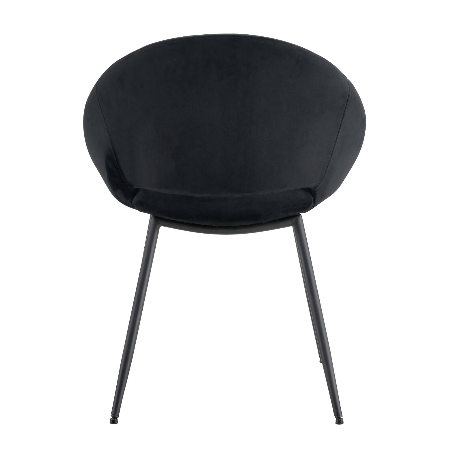 Lot de 2 chaises en acier et velours