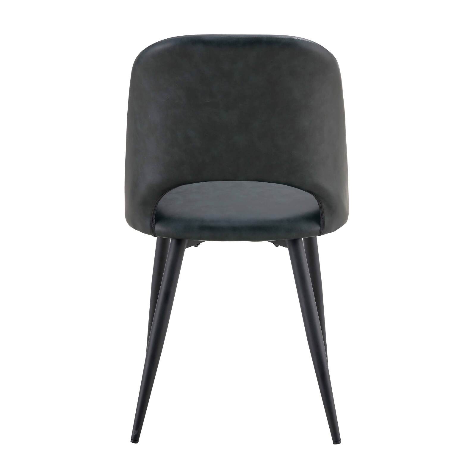 Lot de 2 chaises en acier et textile enduit