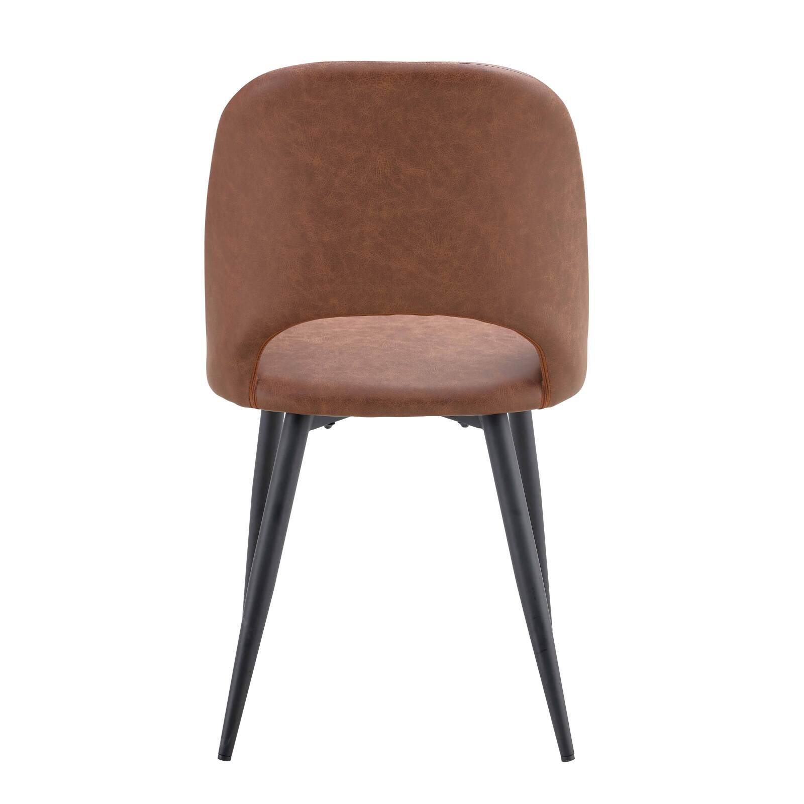 Lot de 2 chaises en acier et textile enduit