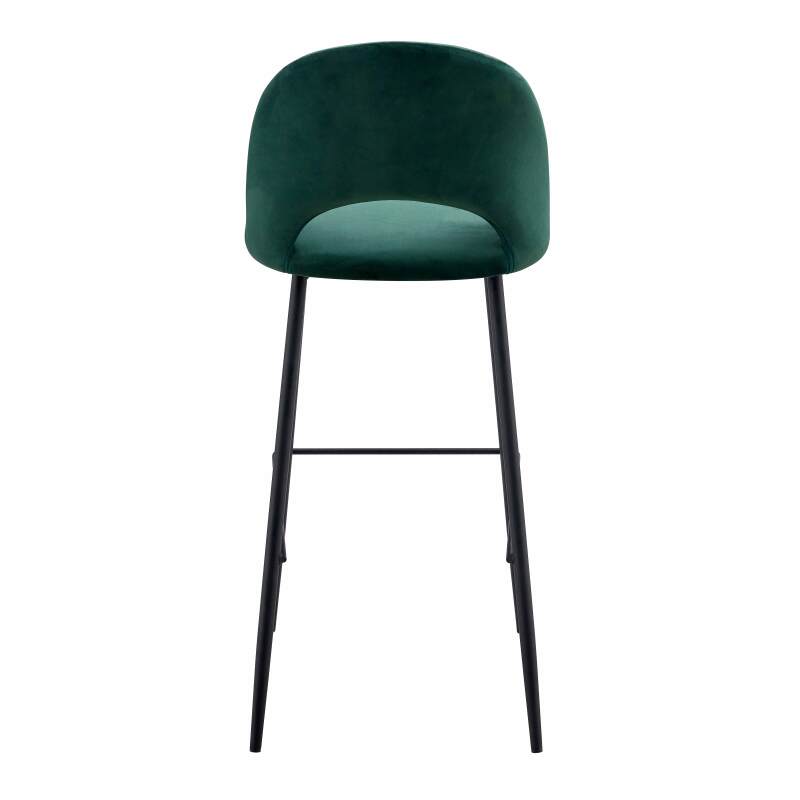 Lot de 2 chaises hautes en acier et velours (3/5)