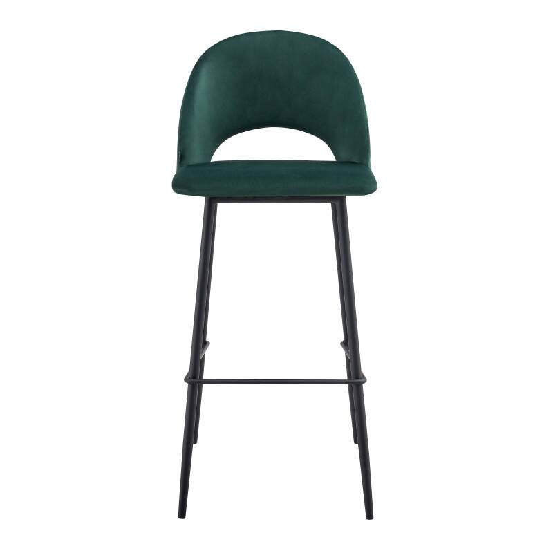 Lot de 2 chaises hautes en acier et velours (4/5)