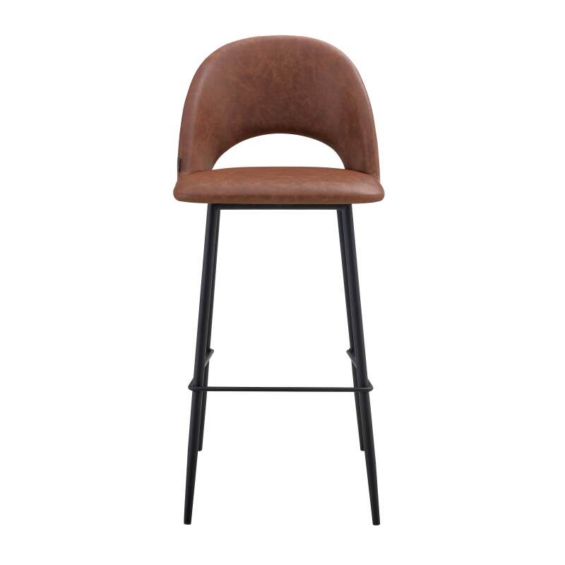 Lot de 2 chaises hautes en métal et textile enduit (4/5)