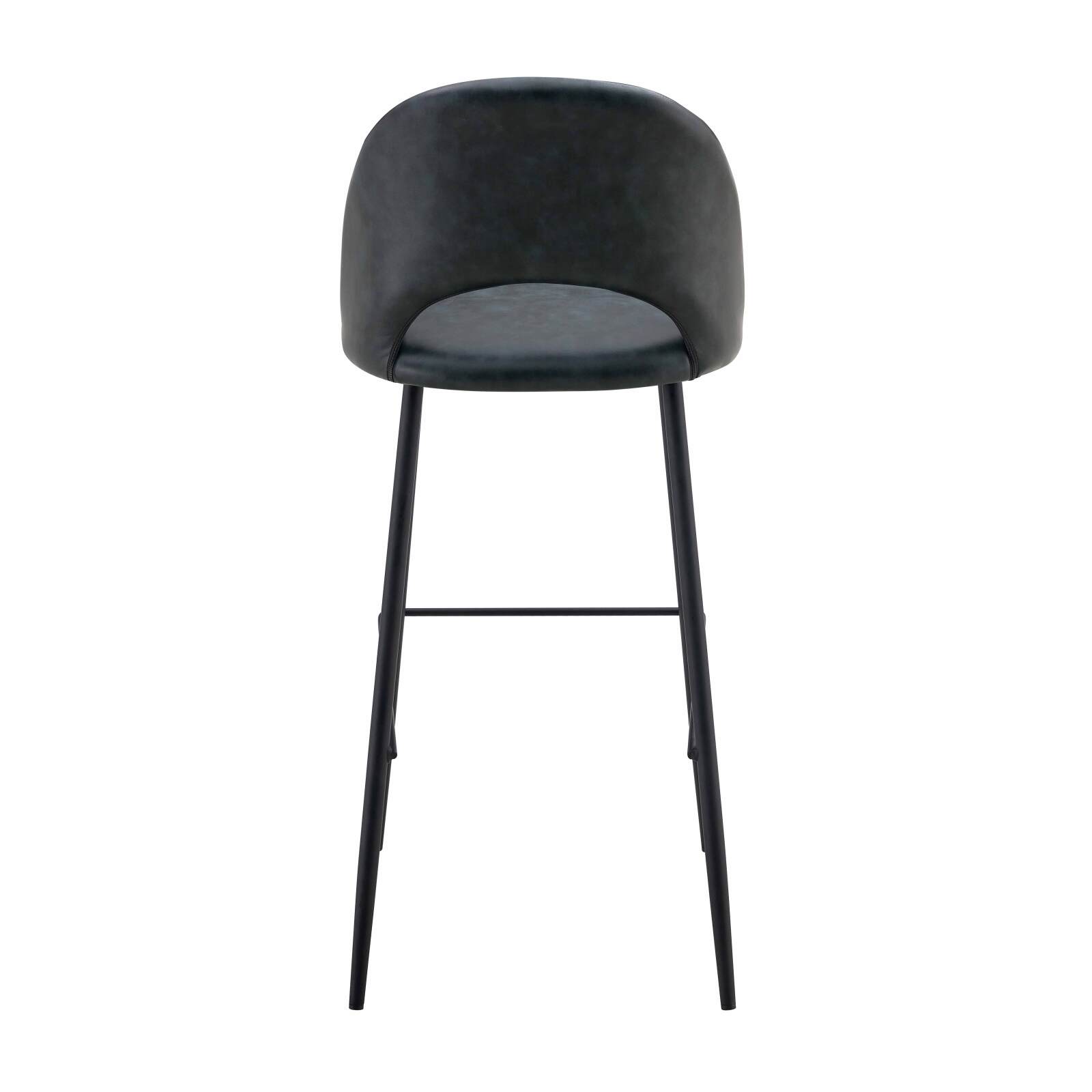 Lot de 2 chaises hautes en métal et textile enduit