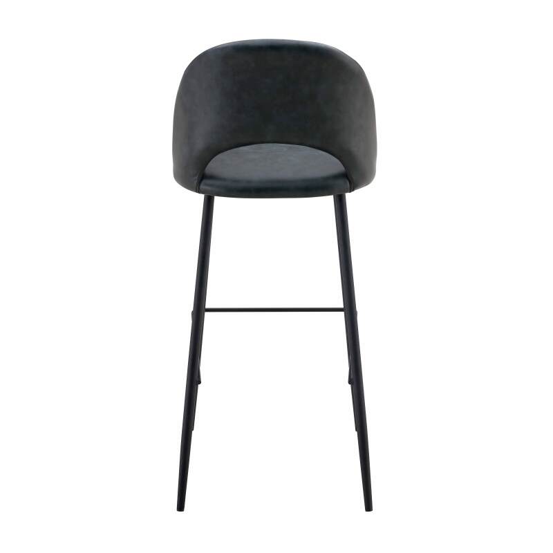 Lot de 2 chaises hautes en métal et textile enduit