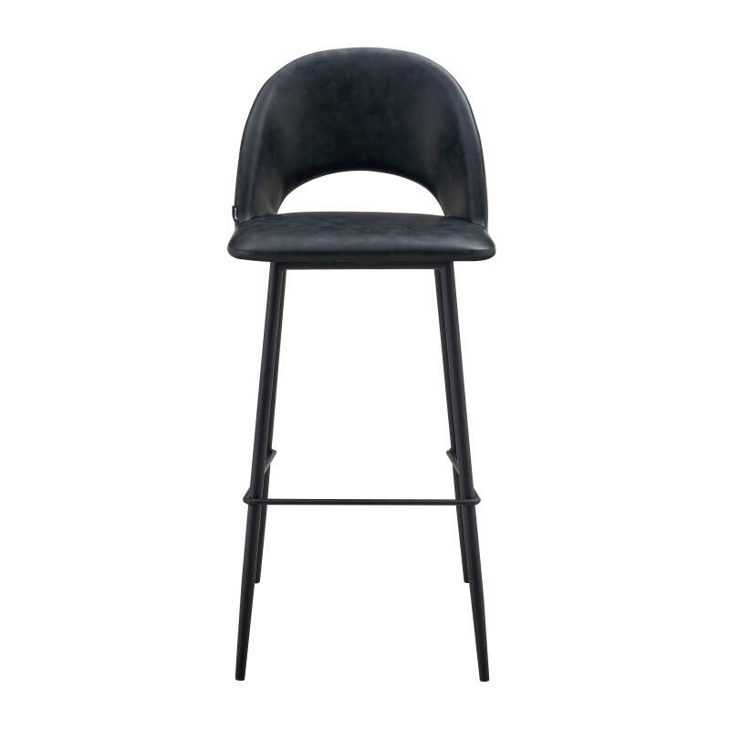 Lot de 2 chaises hautes en métal et textile enduit