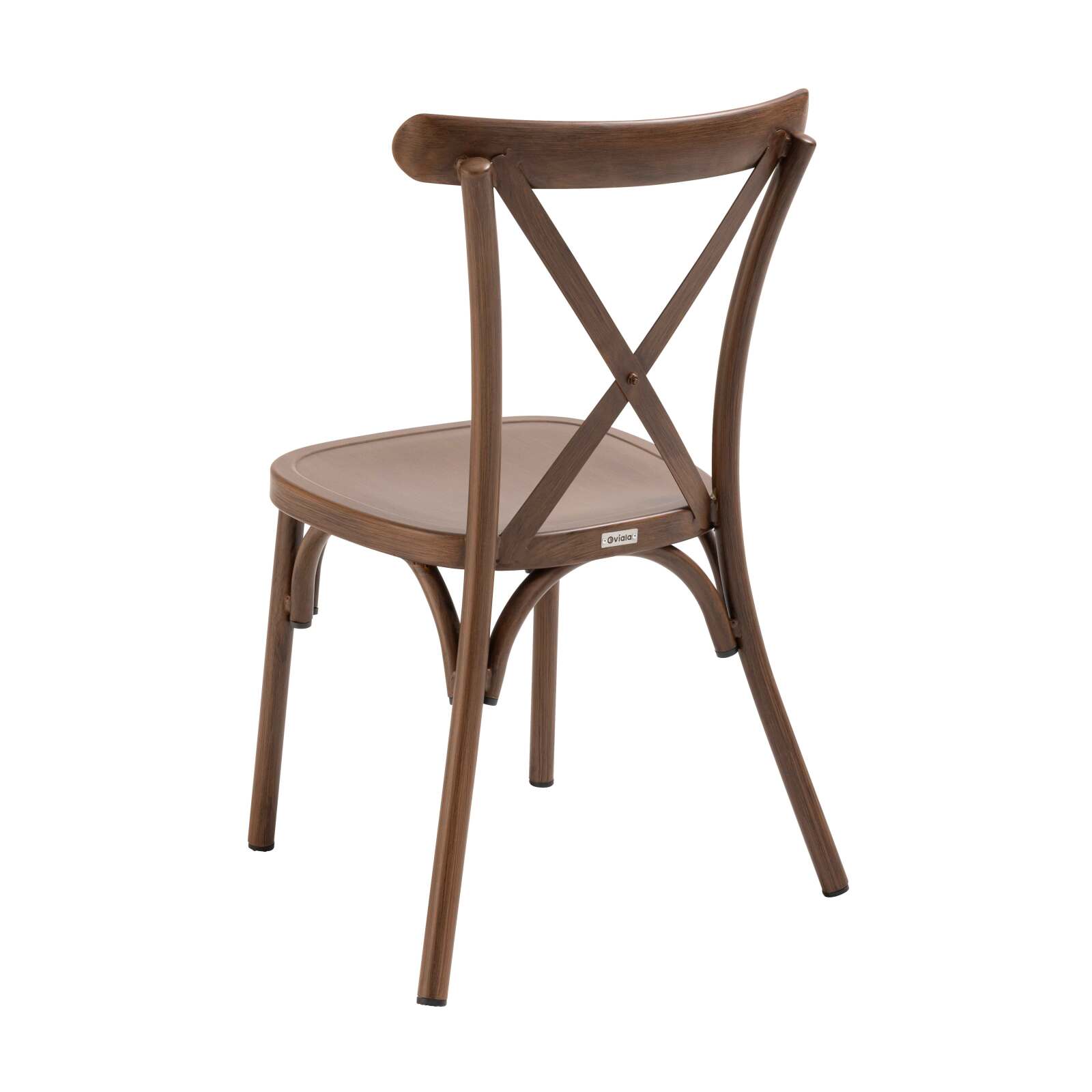 Chaise de restaurant en aluminium effet bois Chaise de restaurant en aluminium effet bois