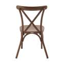 Chaise de restaurant en aluminium effet bois