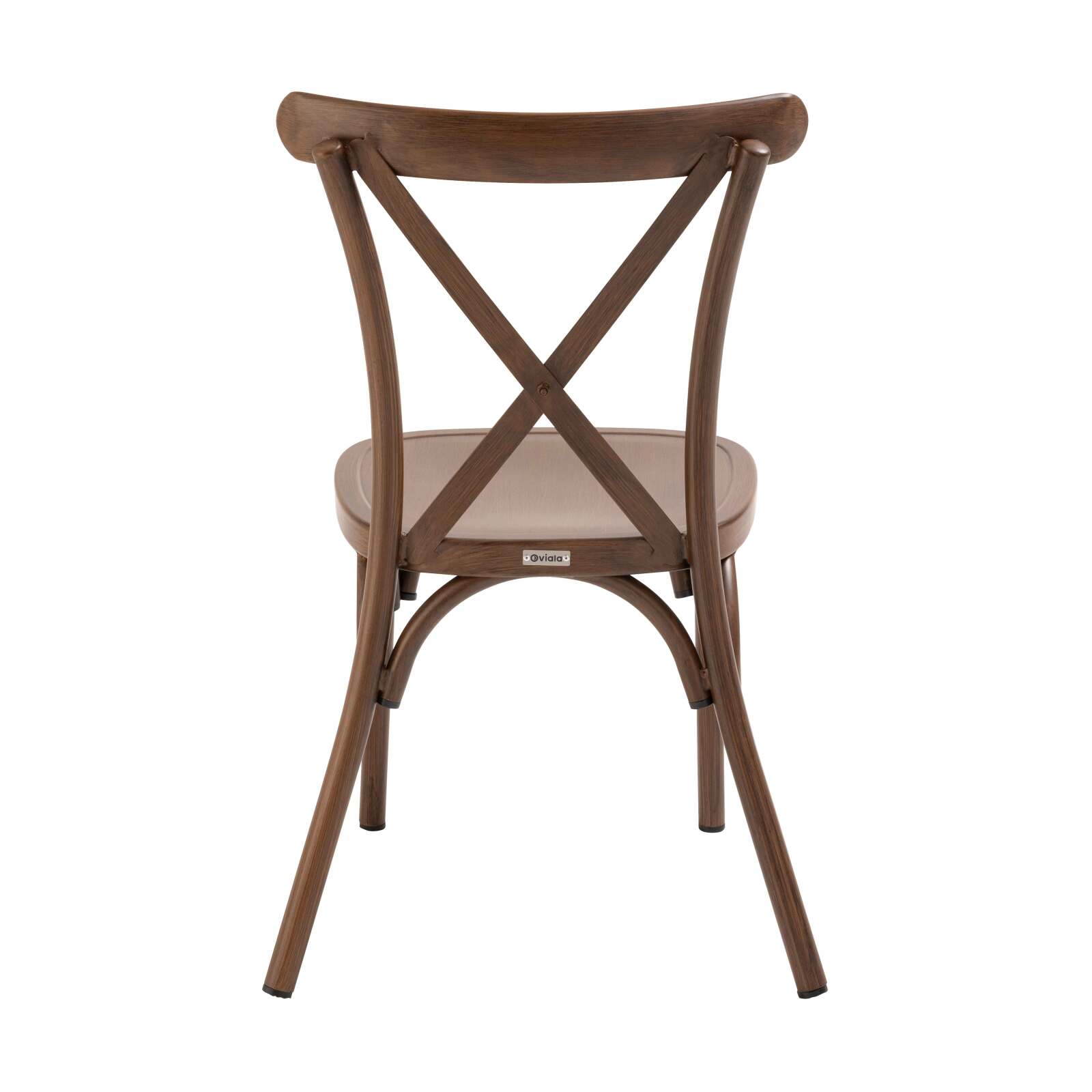 Chaise de restaurant en aluminium effet bois