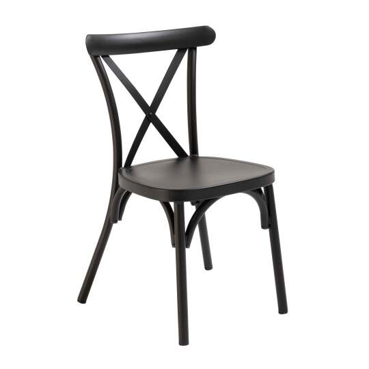 Chaise de restaurant en aluminium effet bois