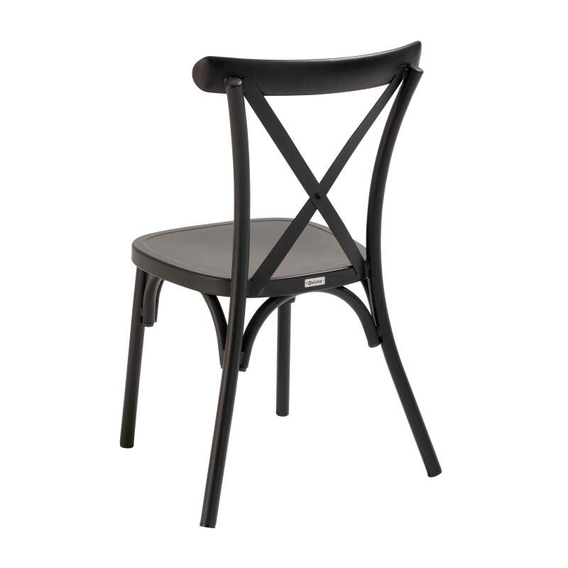 Chaise de restaurant en aluminium effet bois (4/7)