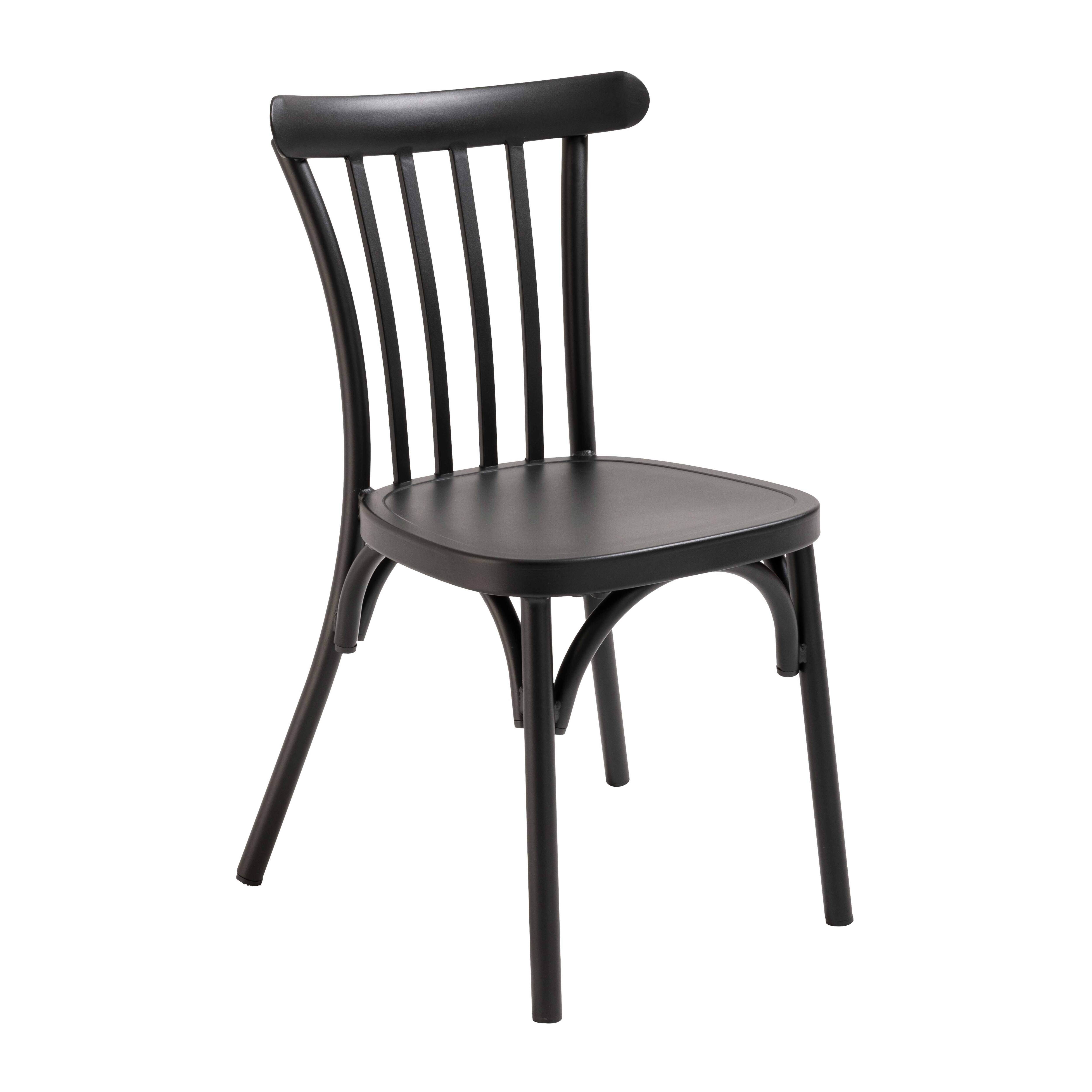 Chaise de terrasse de restaurant en aluminium ajourée