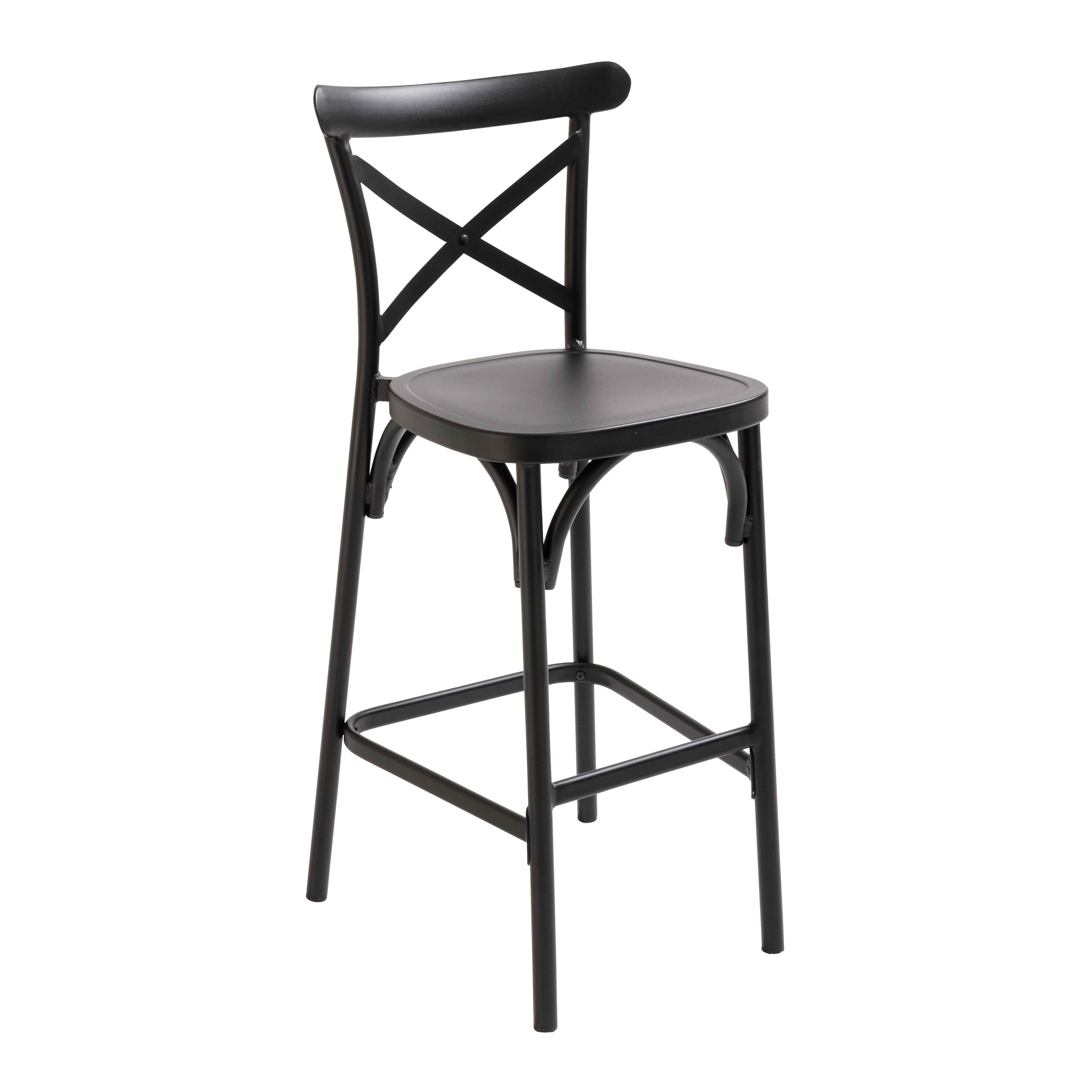 Chaise haute de restaurant en aluminium