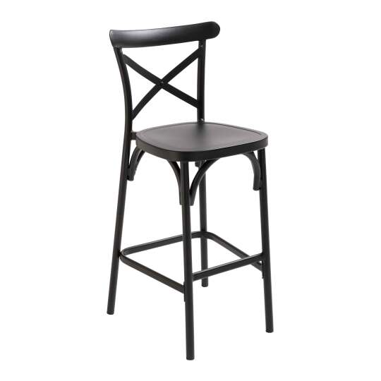 Chaise haute de terrasse de restaurant en aluminium | Mobeventpro