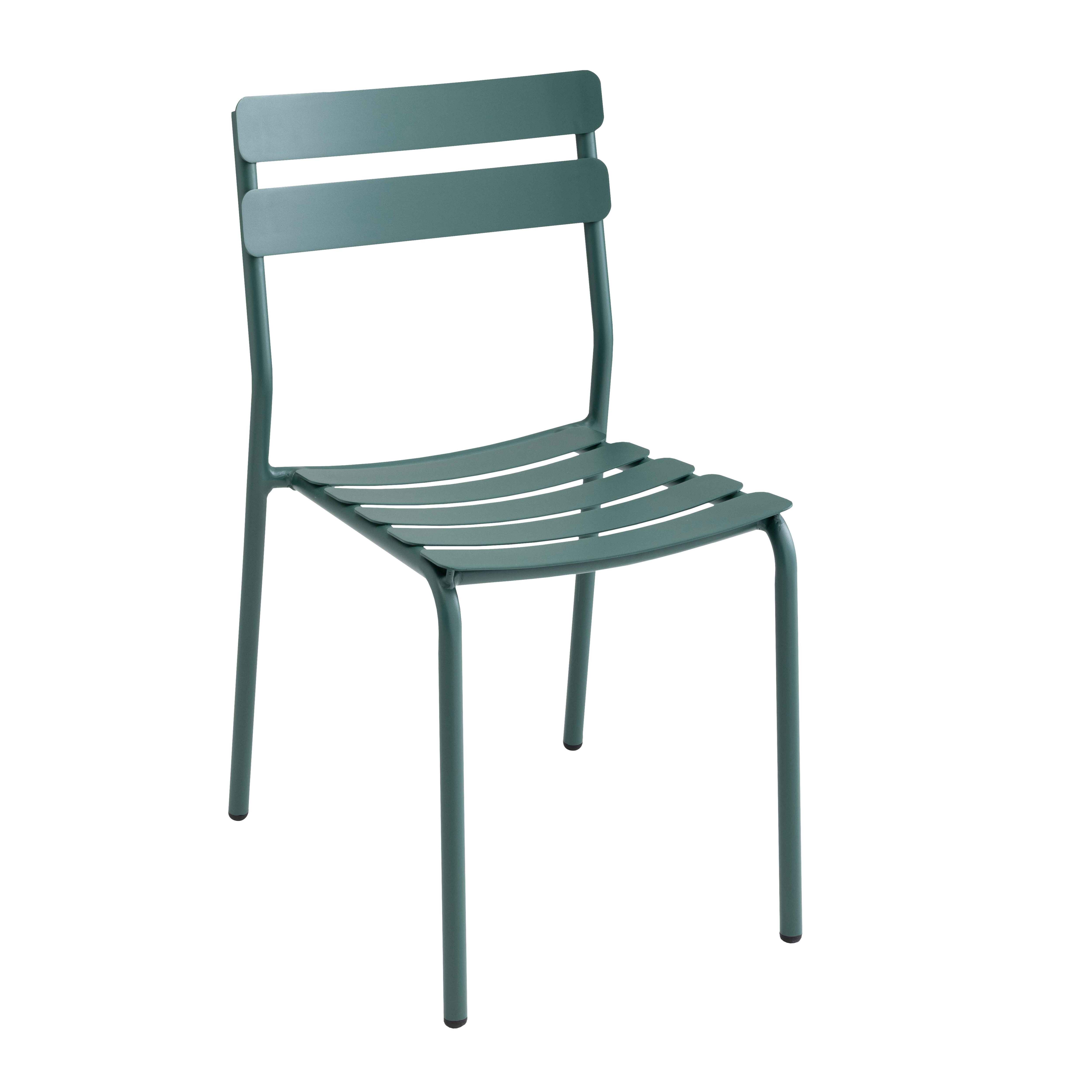 Chaise de terrasse de restaurant en aluminium