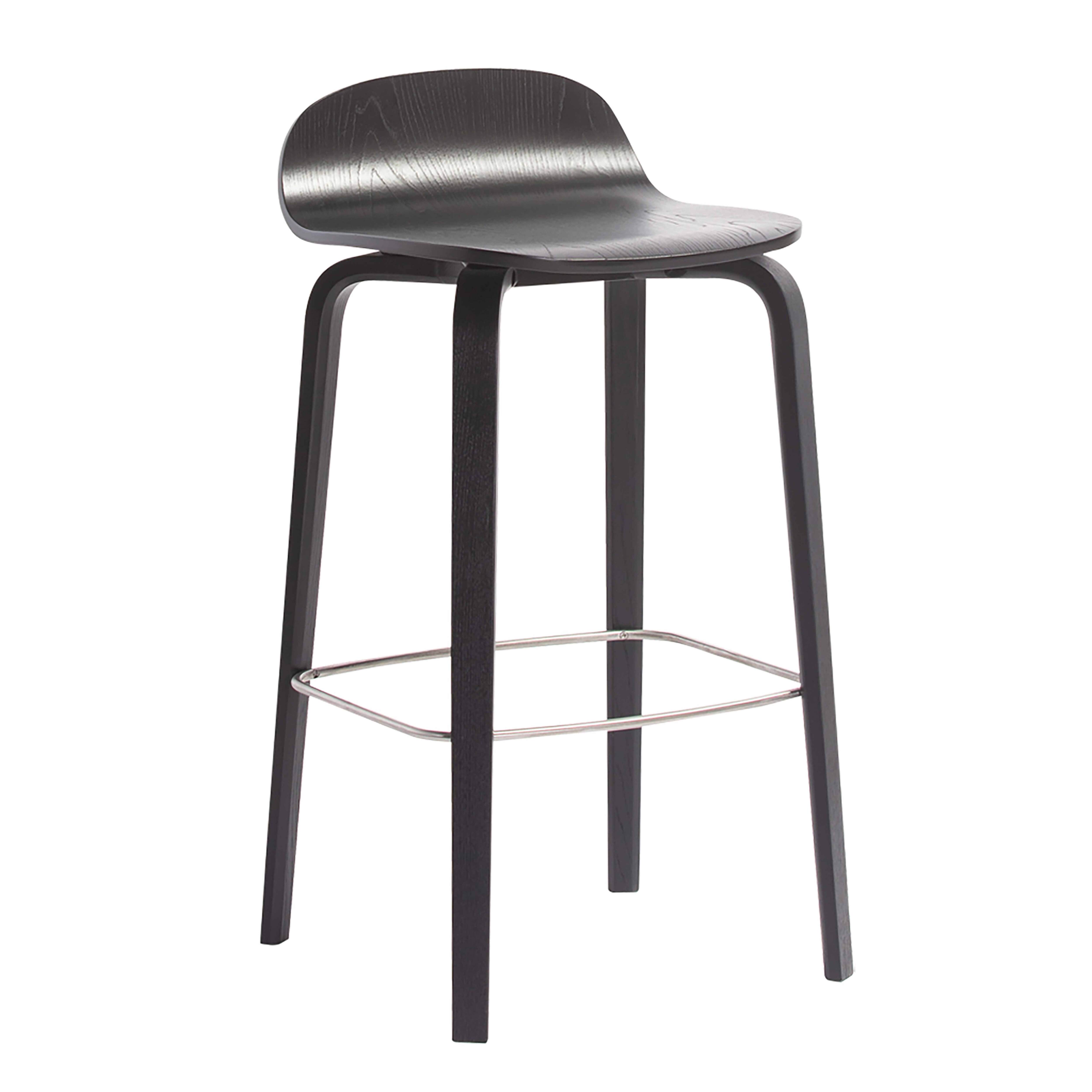 Chaise haute de restaurant en contreplaqué chêne naturel