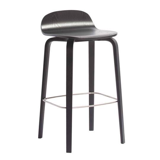 Chaise haute de restaurant en contreplaqué chêne naturel | Mobeventpro