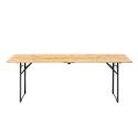 Table brasserie pliante en bois 218x58x75cm