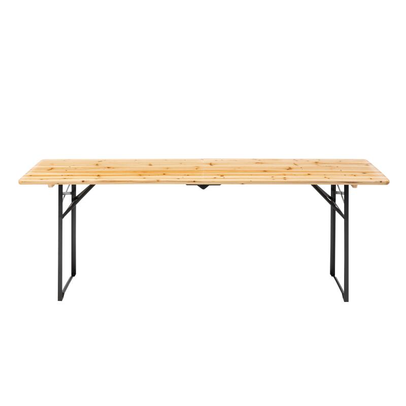 Table brasserie pliante en bois 218x58x75cm