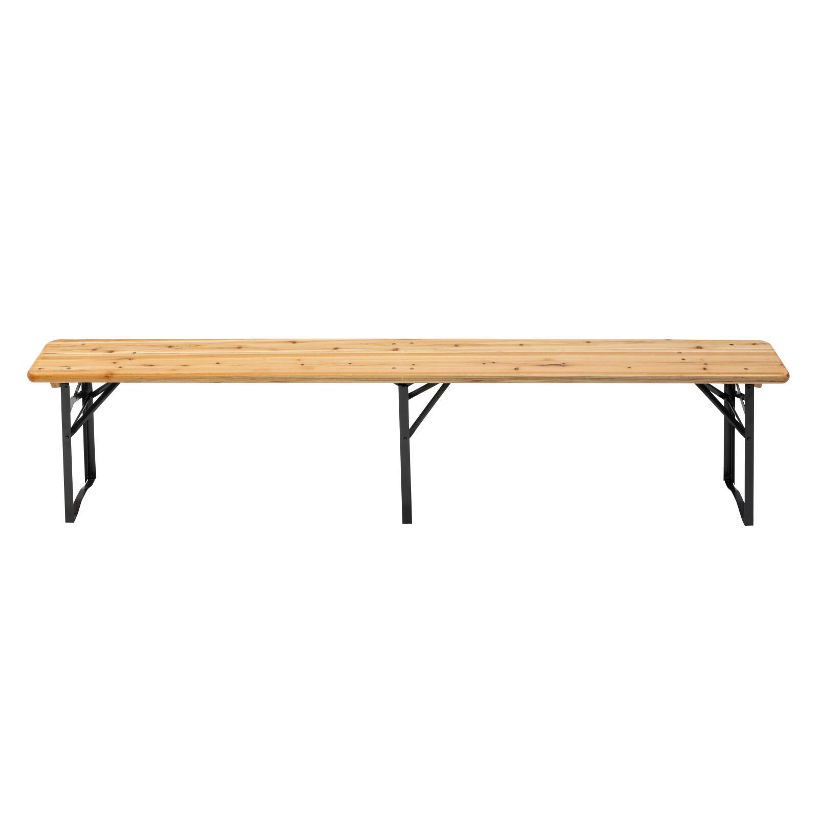 2 bancs de brasserie pliables en bois 218cm 2 bancs de brasserie pliables en bois 218cm