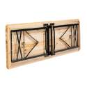 Table de brasserie pliante en bois et bancs 180cm 8 places