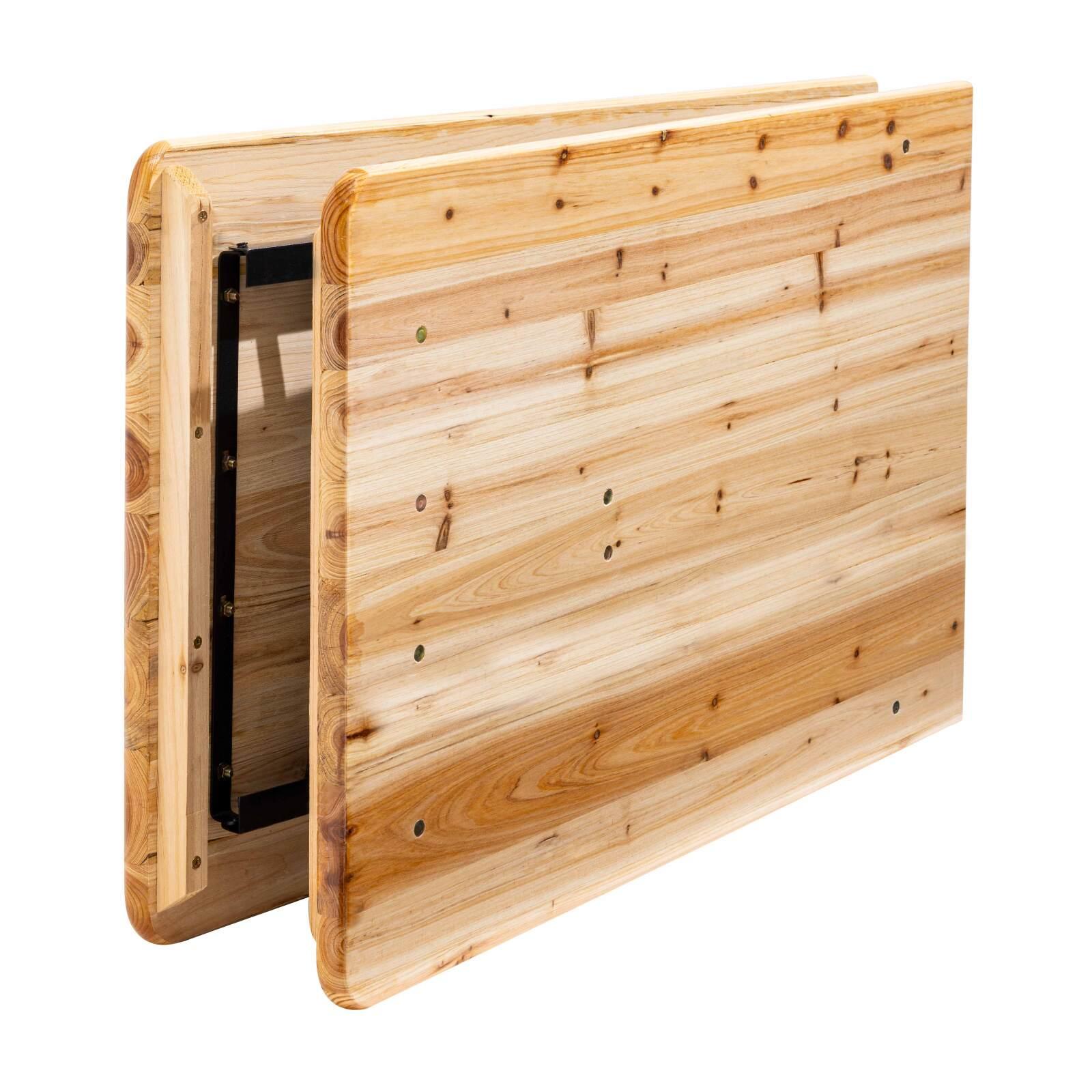 Table de brasserie pliante en bois et bancs 180cm 8 places