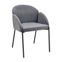Lot de 2 chaises en acier et tissu