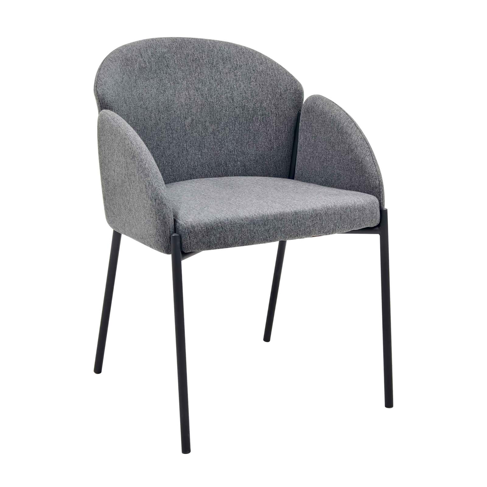 Lot de 2 chaises en acier et tissu Lot de 2 chaises en acier et tissu