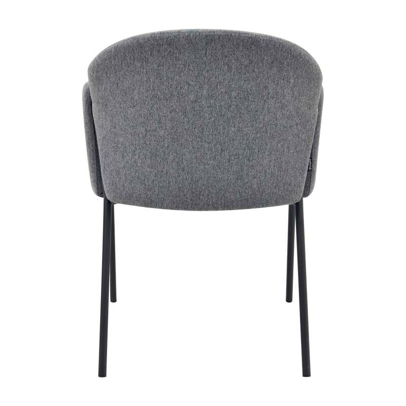 Lot de 2 chaises en acier et tissu