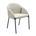 Lot de 2 chaises en acier et tissu