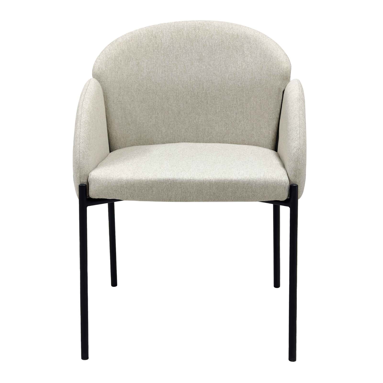 Lot de 2 chaises en acier et tissu