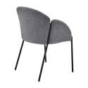 Lot de 2 chaises en acier et tissu