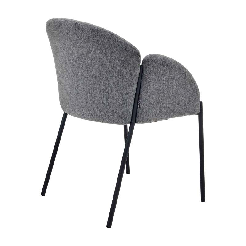 Lot de 2 chaises en acier et tissu