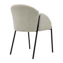 Lot de 2 chaises en acier et tissu