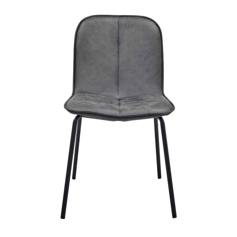 Lot de 2 chaises en métal et textile enduit