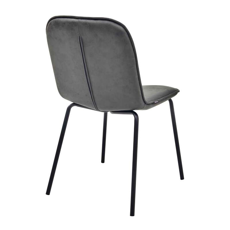 Lot de 2 chaises en métal et textile enduit