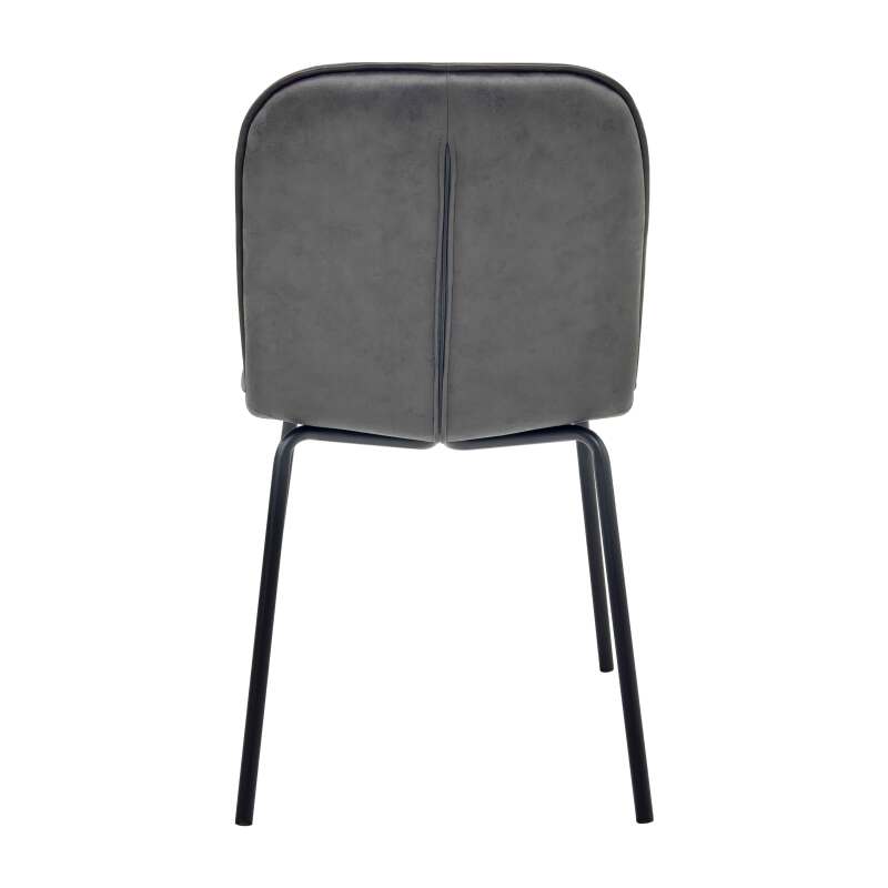 Lot de 2 chaises en métal et textile enduit