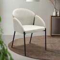 Lot de 2 chaises en acier et tissu