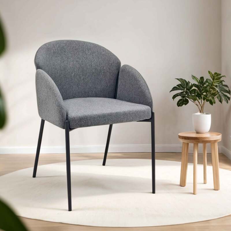 Lot de 2 chaises en acier et tissu