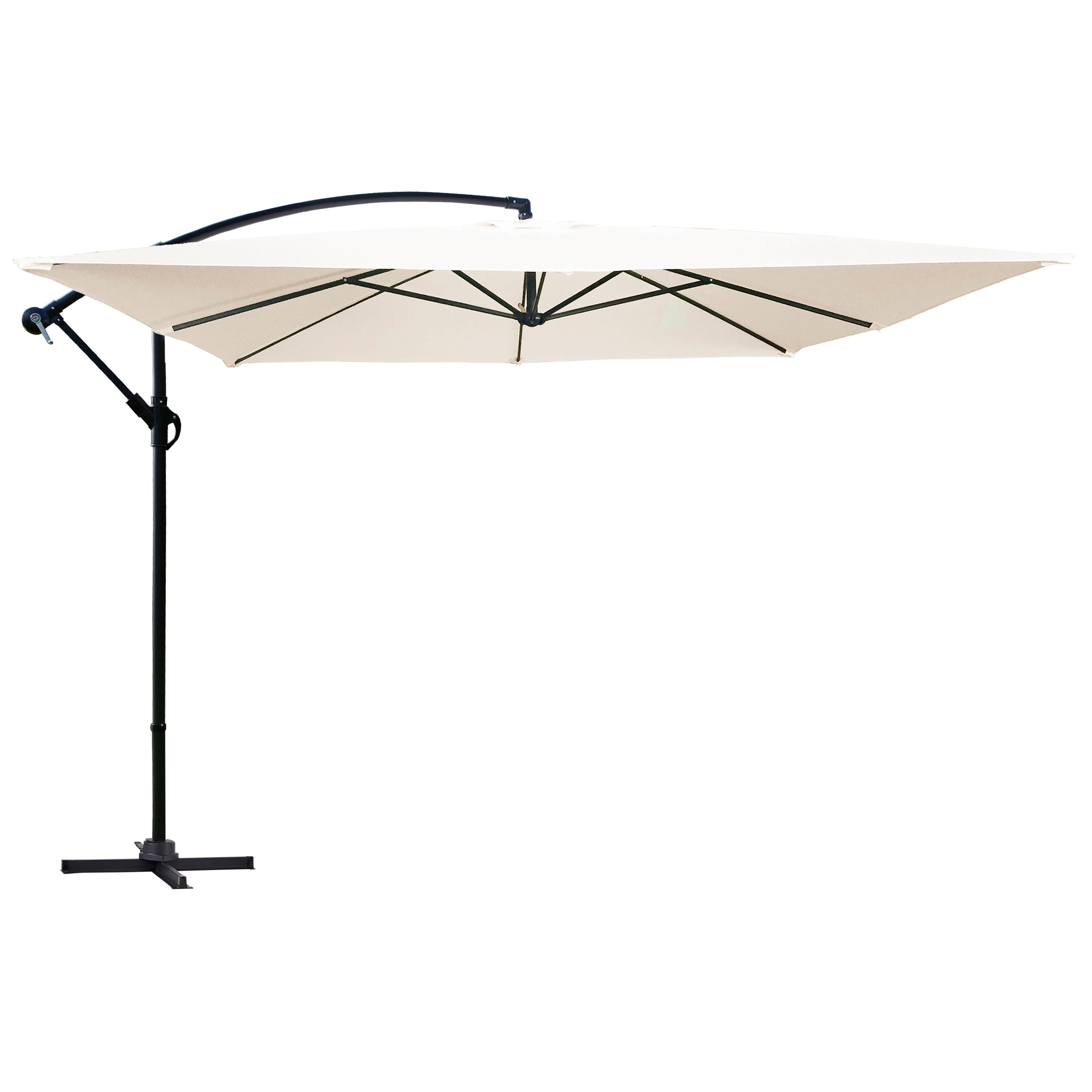 Parasol déporté professionnel 3x3 m carré 160g/m²