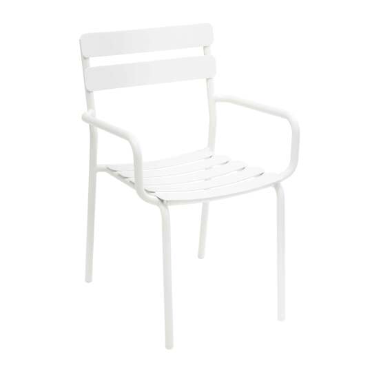 Chaise de terrasse de restaurant en aluminium avec accoudoirs | Mobeventpro