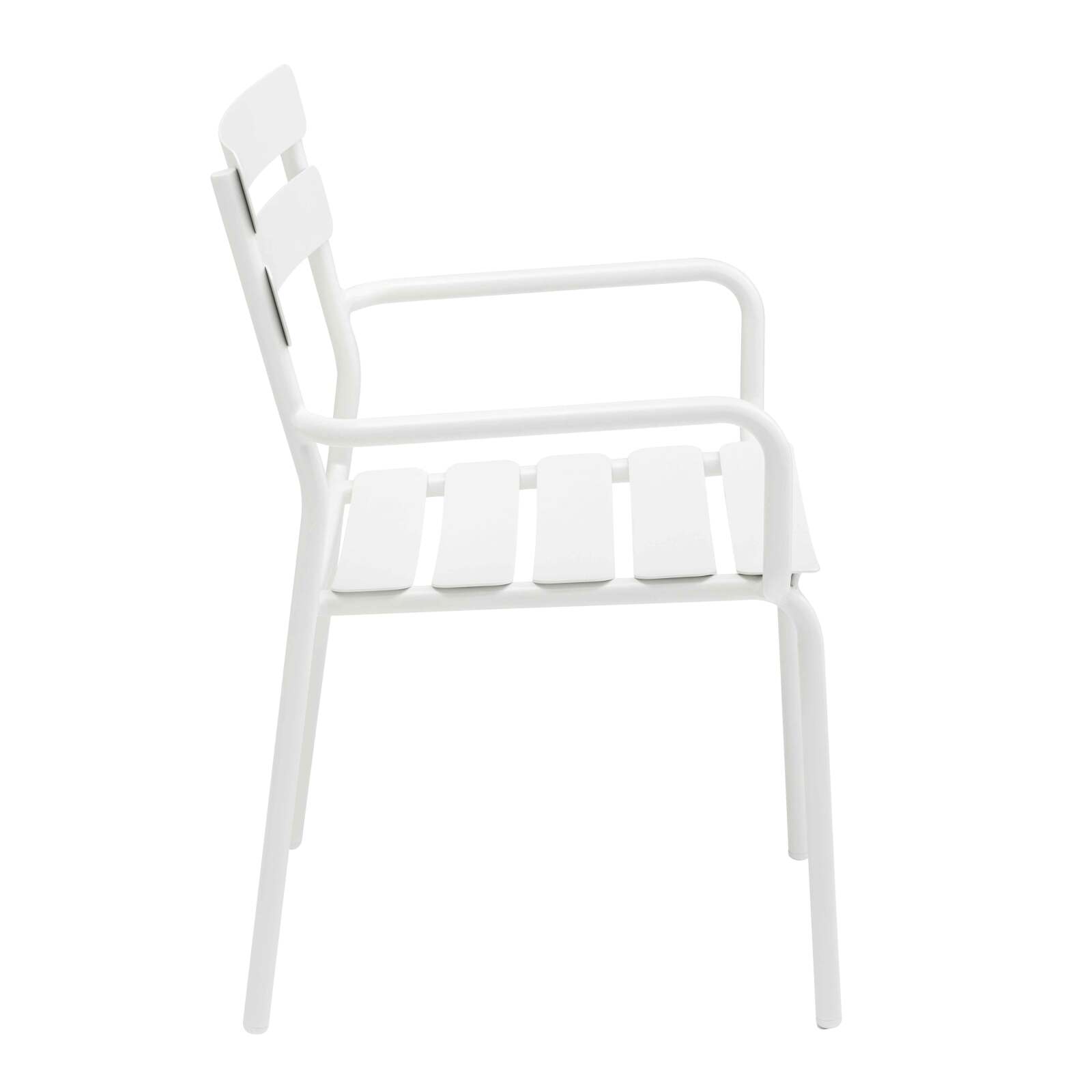 Chaise de terrasse avec accoudoirs en aluminium