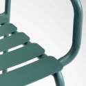 Chaise de terrasse avec accoudoirs en aluminium