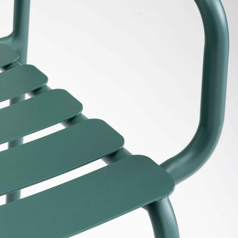 Chaise de terrasse avec accoudoirs en aluminium (6/7)