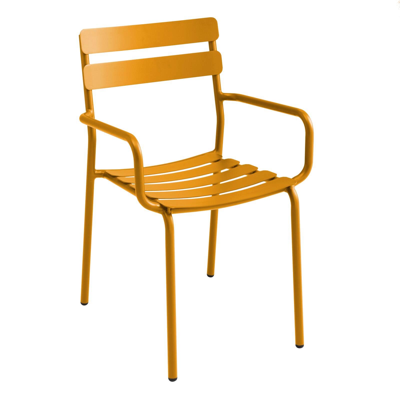 Chaise de terrasse avec accoudoirs en aluminium