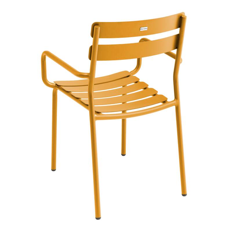 Chaise de terrasse avec accoudoirs en aluminium (2/7)