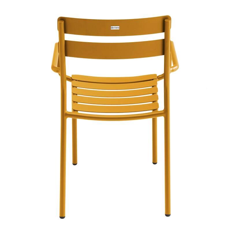 Chaise de terrasse avec accoudoirs en aluminium (4/7)