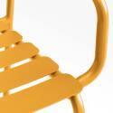 Chaise de terrasse avec accoudoirs en aluminium