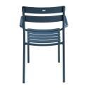 Chaise de terrasse avec accoudoirs en aluminium